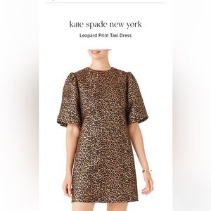 Kate Spade Leopard Print Taxi Dress (size 10)